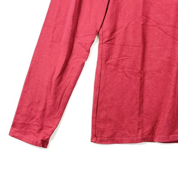 Plume & Thread Deep Brick Red Long Sleeve Basic Top T-Shirt Womens 4 XL NEW - Picture 3 of 5
